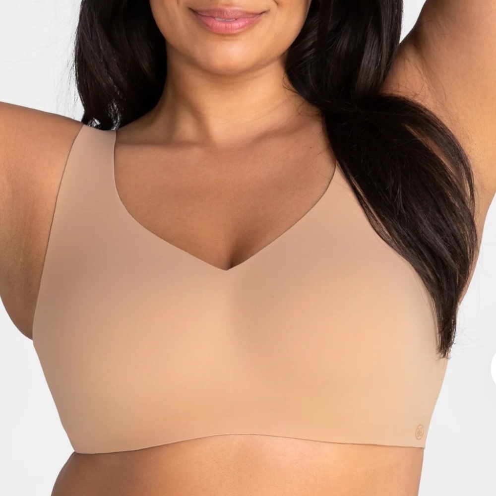 Honeylove SoftForm V-Neck Supportive Bra in Sand Womens 2X